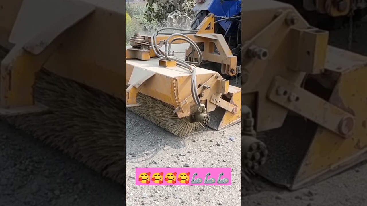 How to use broomer machine on road