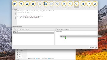 Mu files micro bit demo