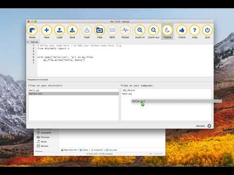 Mu files micro bit demo
