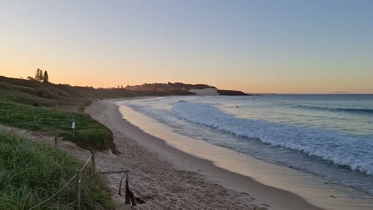 Sunset at Cape Hawke SLSC, One Mile Beach, Forster