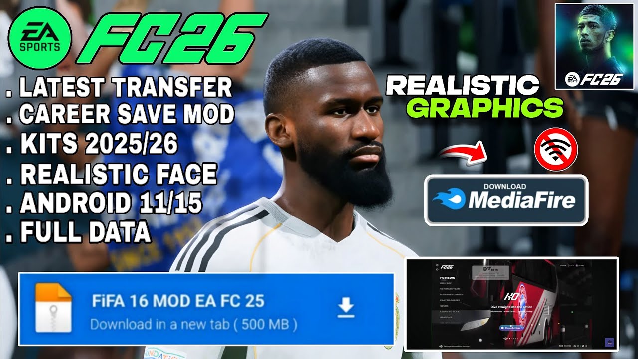 NEW FC26 UPDATE! FIFA 16 MOD EA FC 26 Android