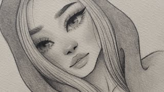 تعلم الرسم بالرصاص: كيف ترسم بورتريه بسيط لفتاه انمي للمبتدئين