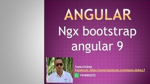 8. Angular 9 ngx bootstrap