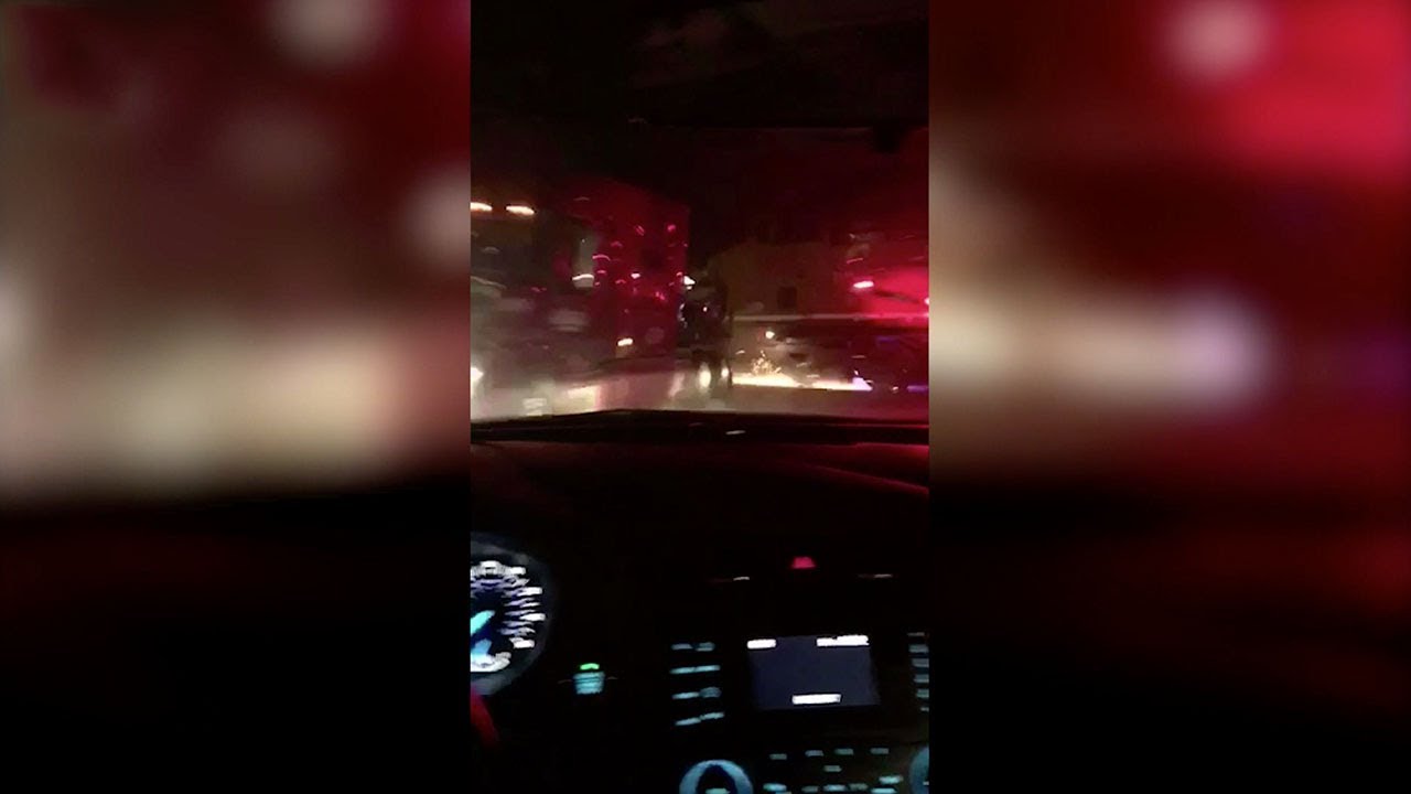 Train Collides into Semi Truck Stuck on Tracks - YouTube
