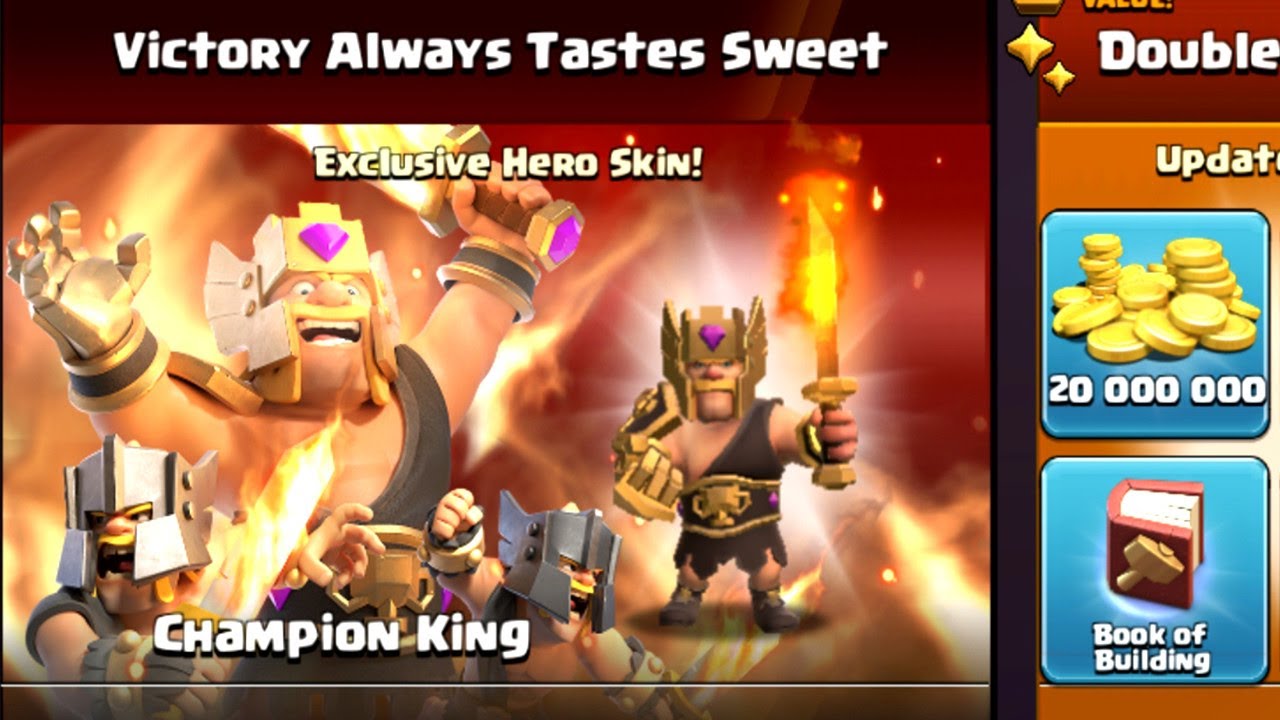 CHAMPION KING SKIN UNLOCKED! Clash Of Clans YouTube
