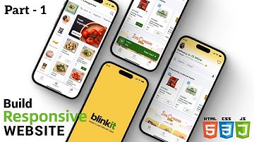 Blinkit Clone Using HTML, CSS & JavaScript | Responsive Design for All Devices | Part-1: Navbar