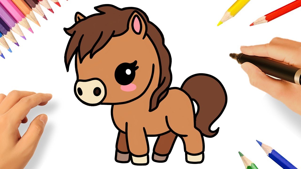 COMO DESENHAR UM CAVALO KAWAII FÁCIL🐎 