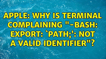 Apple: Why is Terminal complaining "-bash: export: `PATH;