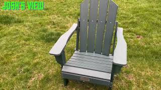 SERWALL Folding Adirondack Chairs Patio Chairs Review, Weather Resistant Adirondack Chair! 380lb Wei