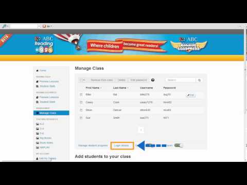 READING EGGS - How to Print Student Login Cards