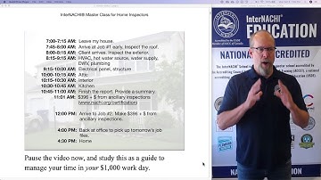 $1,000 Per Day Schedule: Step #1 of the Master Class for Home Inspectors