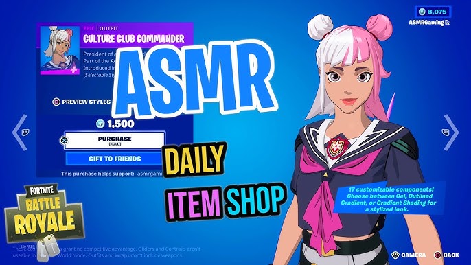 ASMR Fortnite NEW FREE GGWP Emote and Back Bling! Daily Item Shop 🎮🎧  Relaxing Whispering 😴💤 