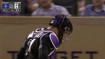 COL@MIN: Wolters catches Rosario stealing at second