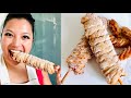 How to Make a Churro Corn Dog | Trying Out Korean Street Food