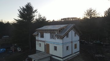 Framing, roughing in electrical and plumbing on the 1st floor, my ICF house - Part 15