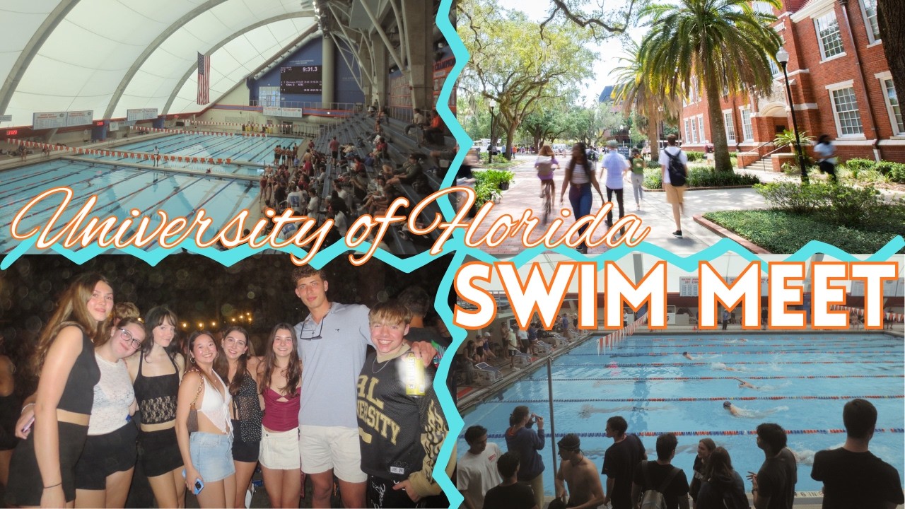 SWIM MEET vlog!! @ the university of florida | 🏊‍♀️ competing, road trip, dogs, dinner, going out 🪩