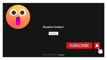 Random Number Generator using Html Css and Javascript