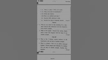 HPU BCA 2nd sem database management structure question paper