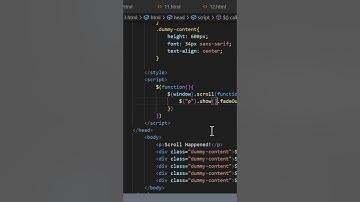 Executing a function on scroll event in jQuery | #shorts #html #css #javascript #coding