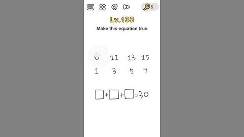 Brain Out level 133 Make this equation true