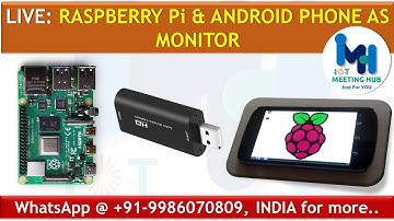 RASPBERRY PI USING ANDROID PHONE AS THE MONITOR SCREEN #androidphonemonitor #raspberrypimonitor