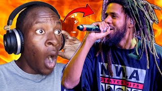 J.Cole rapping like the Rent is due 🔥🔥🔥 | SKIN GHOST | REACTION!!!