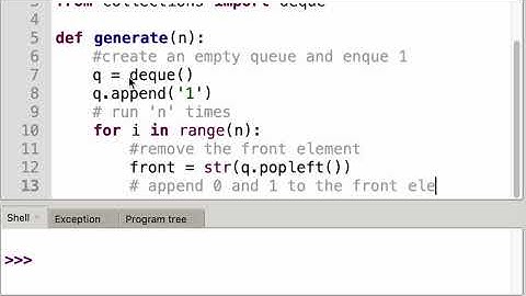 Interview Questions - Generate binary numbers between 1 to n using a queue - Solution
