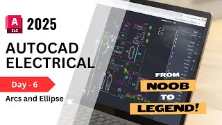 AutoCAD Electrical Tutorial Day 6 | How to Draw Arcs &amp; Ellipses (Ribbon + Command Methods)