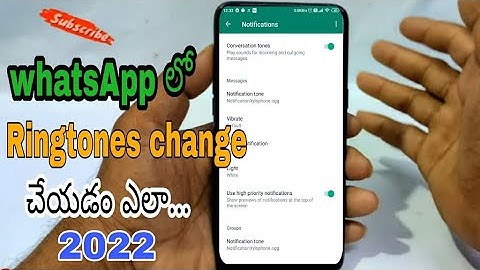 How to change whatsapp ringtone in telugu/whatsapp message ringtone change in 2022/whatsapp tricks..
