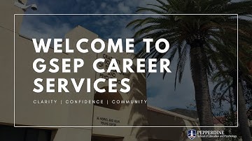 GSEP Career Services Welcome Video