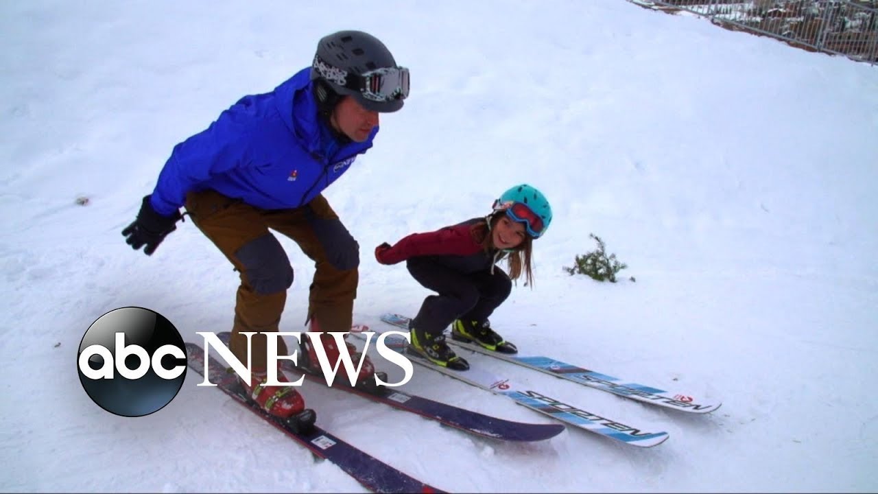 9-year-old girl teaches Rob Marciano ski jump - YouTube