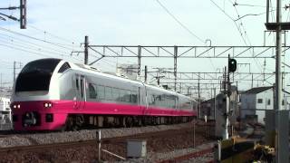 E653系フレッシュひたち32号・21号 水戸~勝田間で離合@2013.1.
