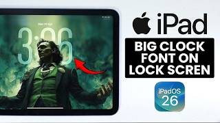 Come impostare un carattere grande per l'orologio sulla schermata di blocco su iPadOS 26 screenshot 2