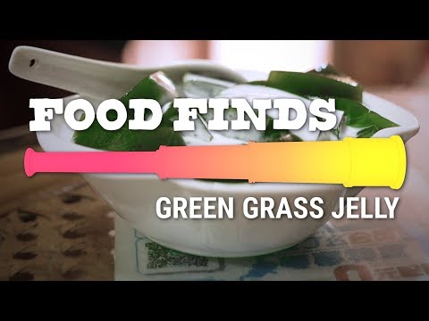 Unusual Green Grass Jelly Dessert