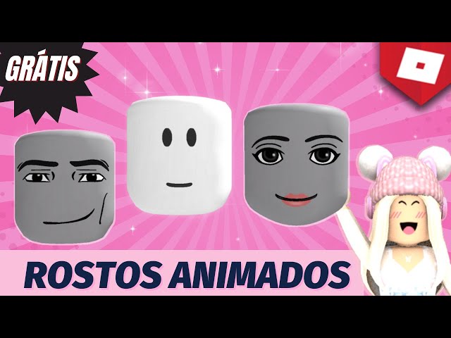 PEGUE AGORA os NOVOS ROSTOS ANIMADOS GRÁTIS EXCLUSIVOS no ROBLOX! 