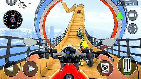 Mega Ramp Bike Jump Impossible Stunt Bike Games 3D- Best Android IOS Gameplay