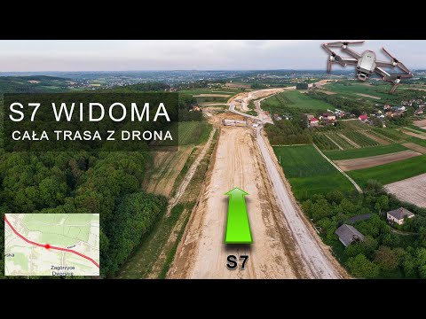 Budowa S7 Widoma - Kraków z drona. Nowa relacja 22 maj 2023