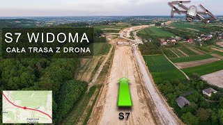 Budowa S7 Widoma - Kraków z drona. Nowa relacja 22 maj 2023