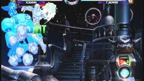 MvC2: Iceman Crossup Arctic Attack Combo