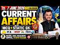7 June 2026 Current Affairs MCQ | MP, India &amp; World | Static GK | Bank, SSC, Railway, MPPSC Exam