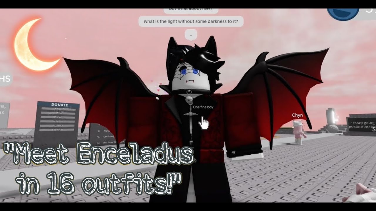 Enceladus but he's real Roblox "Meet Enceladus in 16 Outfits" - YouTube