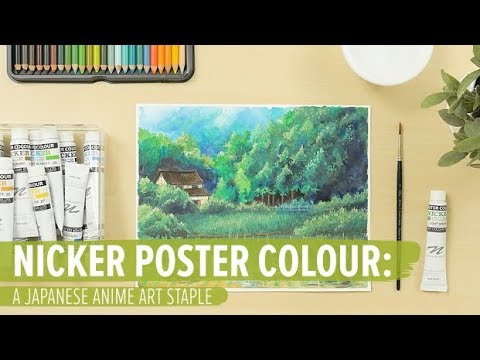 Nicker Poster Color 40ml TURKEY GREEN Professional Japanese Animation Anime  Paint 