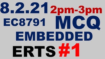 Embedded and real time systems MCQ | erts mcq questions and answers | ec8791 mcq |  CHROME TECH