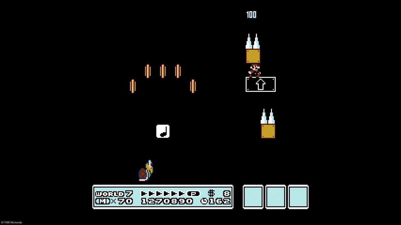 SUPER MARIO BROS. 3】 WORLD 7-6 (ふしぎリフト) - YouTube