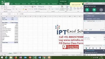 Learn Pivot Table in Excel 2016 Live with Sujeet Kumar