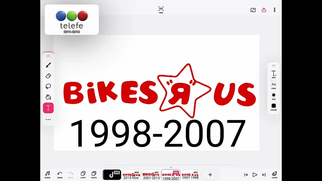 Logo history of bikes r us