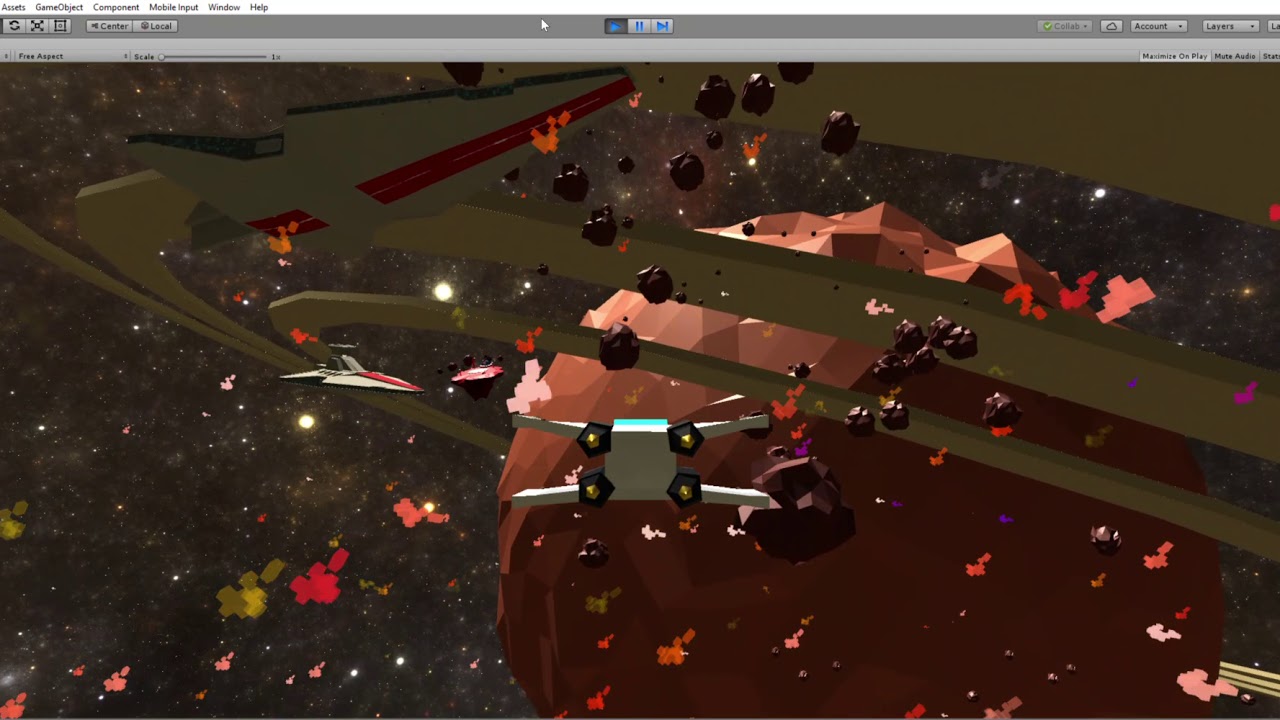 Unity Space battle concept - YouTube