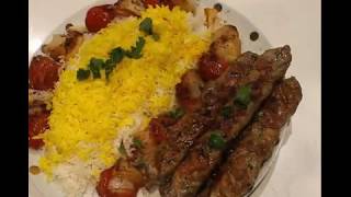 وصفة الكفتة مع الأرز الإيرانى والخضروات المشوية - عالم الأم والطفل