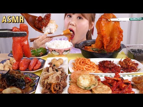 ASMR Mukbang｜집밥먹방 2탄!! 13가지 반찬과 함께 먹어보았어요~^^*