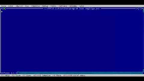 MENGHITUNG LUAS SEGITIGA MENGGUNAKAN APLIKASI FREE PASCAL